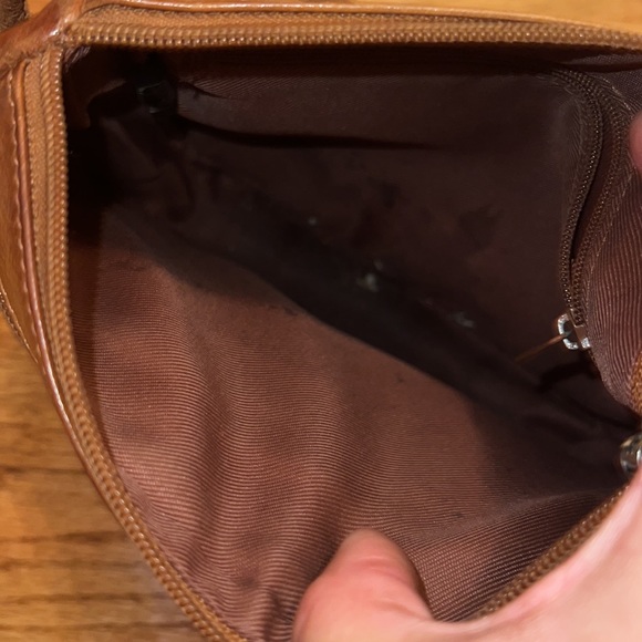 Fossil Brown Leather Shoulder Bag Purse Women’s OS - Picture 8 of 9